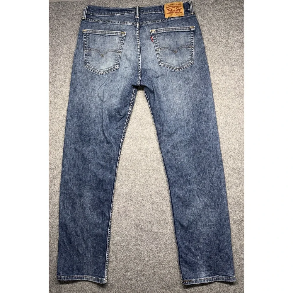 Levis 505 Regular Fit Straight Leg Mens 34x32 Medium Wash Classic Fit Denim 2017